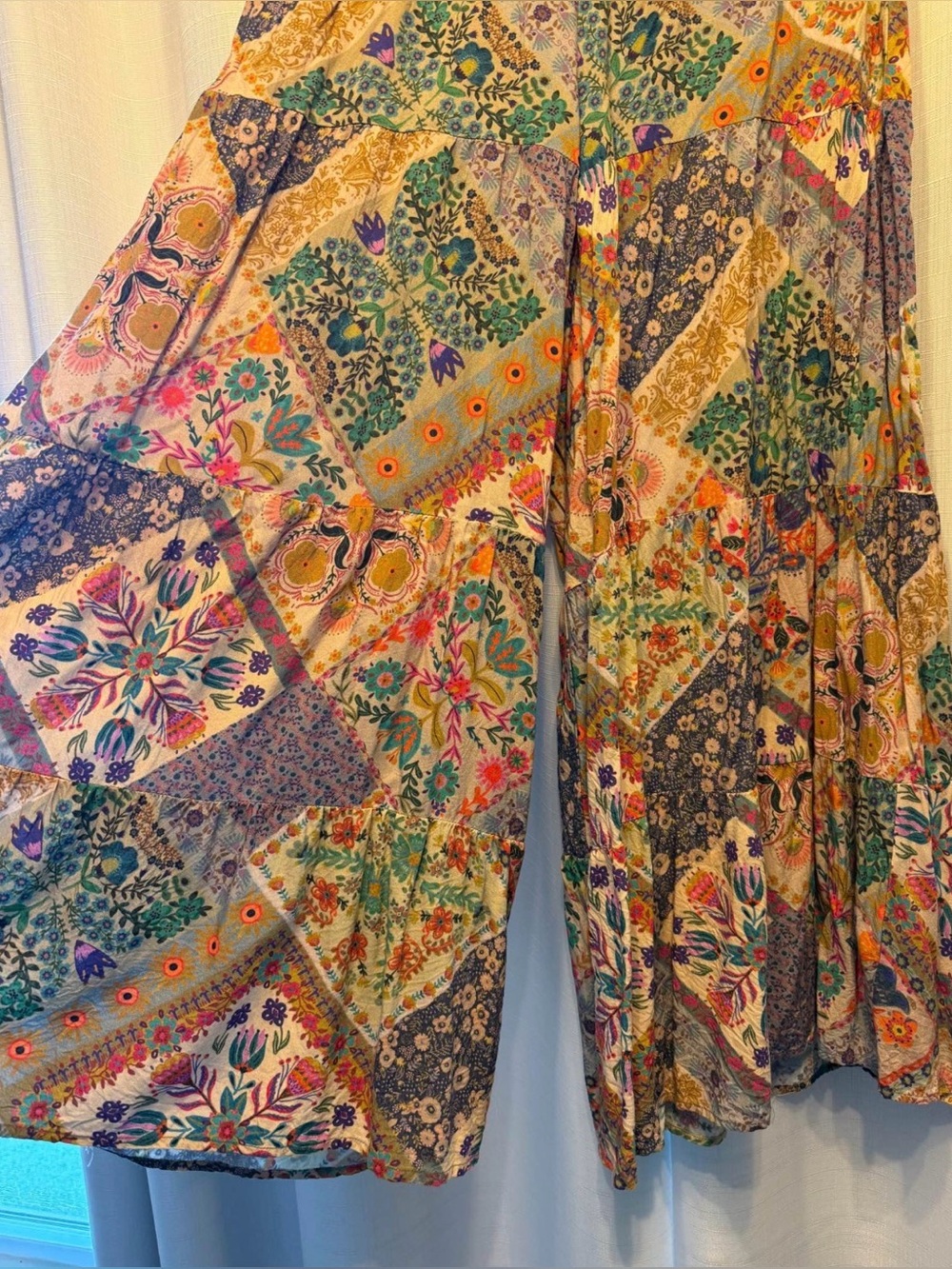 Natural Life Palazzo Patchwork Floral pants - Picture 3 of 4